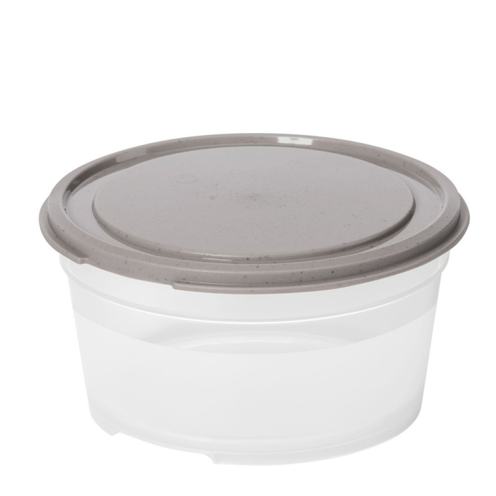 Food storage, Round, 0,45 L, SMARTSTORE SUSTAIN, Transparent / Earl grey in the group Storage / Kitchen storage / Food containers / Plastic lunch boxes at SmartaSaker.se (42176)