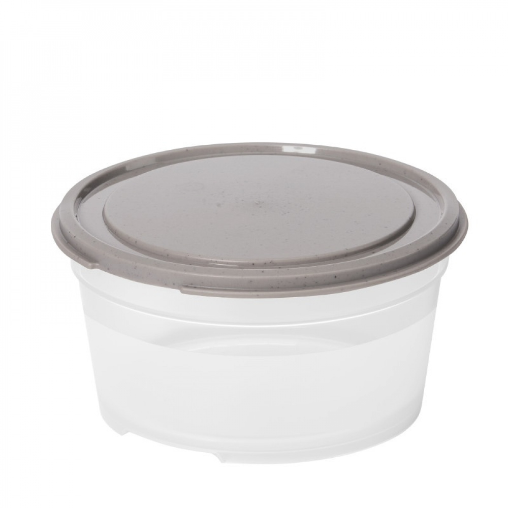 Food storage, Round, 0,45 L, SMARTSTORE SUSTAIN, Transparent / Earl grey in the group Storage / Kitchen storage / Food containers / Plastic at SmartaSaker.se (42176)