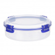 Container, Round, 0,64 L, KLIP IT PLUS, Ø 11,5 x H 5,8 cm, Clear / Blue Container, Round, 0,64 L, KLIP IT PLUS, Ø 11,5 x H 5,8 cm, Clear / Blue