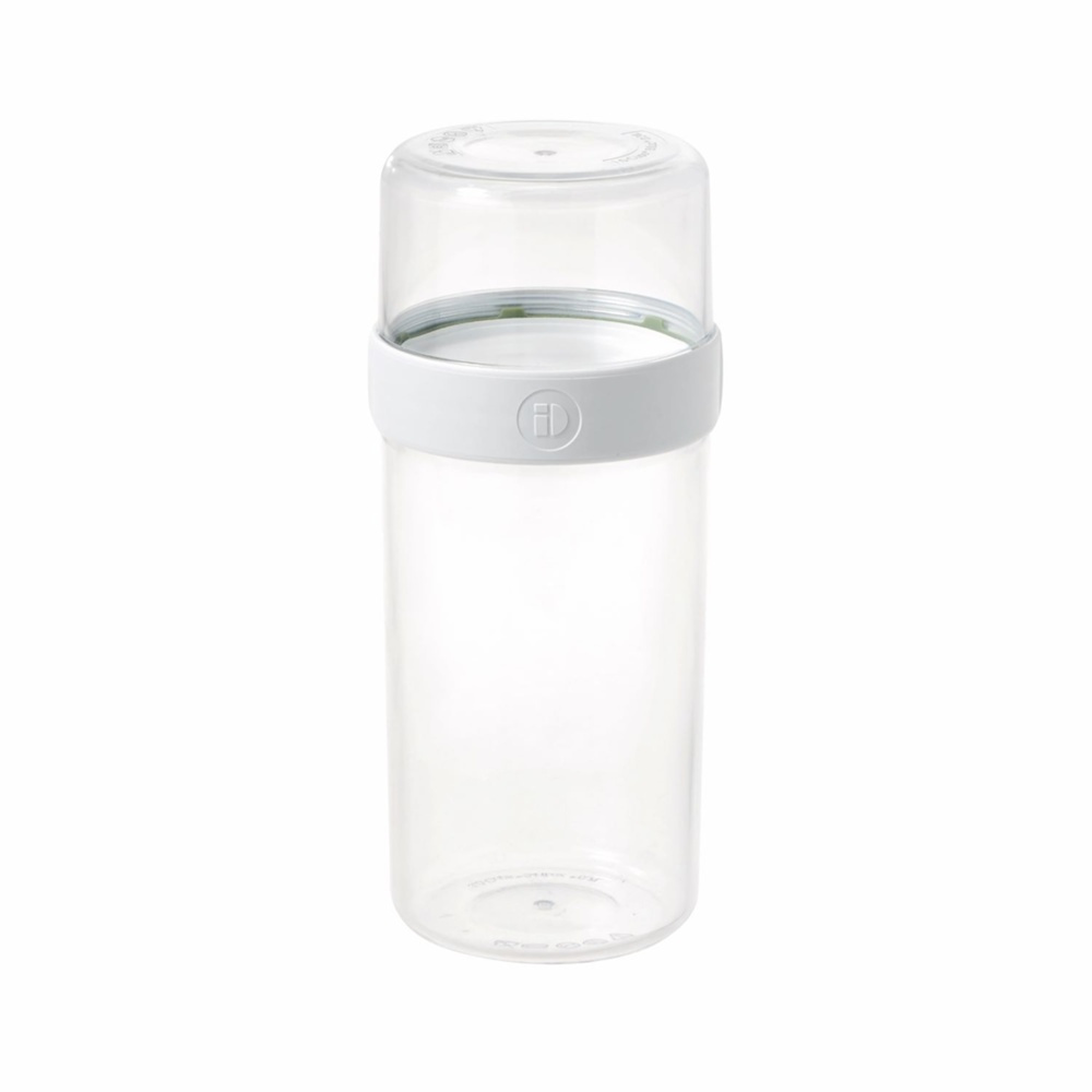 Container, iD FRESH STACK N\' SNACK LARGE, Ø 9,5 x H 21cm, Clear / White in the group Storage / Kitchen storage / Food containers / SmartStore food containers at SmartaSaker.se (42186)