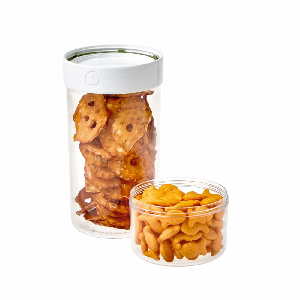 Container, iD FRESH STACK N\' SNACK LARGE, Ø 9,5 x H 21cm, Clear / White in the group Storage / Kitchen storage / Food containers / SmartStore food containers at SmartaSaker.se (42186)