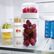 Container, iD FRESH STACK N\' SNACK LARGE, Ø 9,5 x H 21cm, Clear / White Container, iD FRESH STACK N\' SNACK LARGE, Ø 9,5 x H 21cm, Clear / White