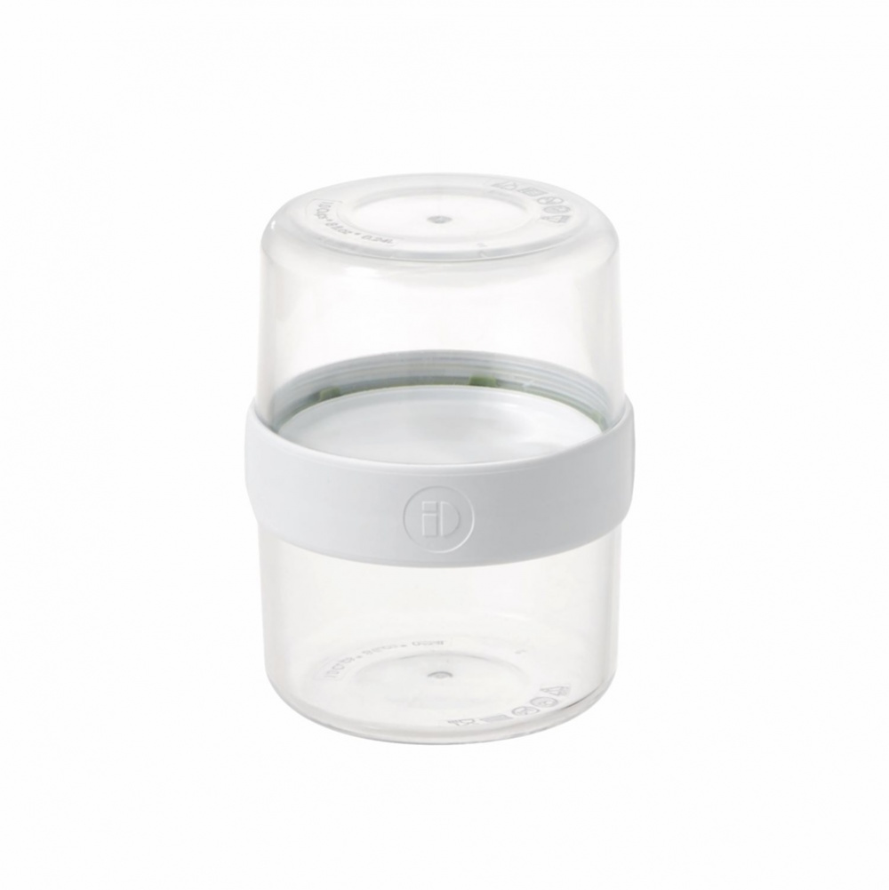 Container, iD FRESH STACK N\' SNACK SMALL, Ø 9,5 x H 12 cm, Clear / White in the group Storage / Kitchen storage / Food containers / SmartStore food containers at SmartaSaker.se (42187)