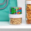 Container, iD FRESH STACK N\' SNACK SMALL, Ø 9,5 x H 12 cm, Clear / White Container, iD FRESH STACK N\' SNACK SMALL, Ø 9,5 x H 12 cm, Clear / White