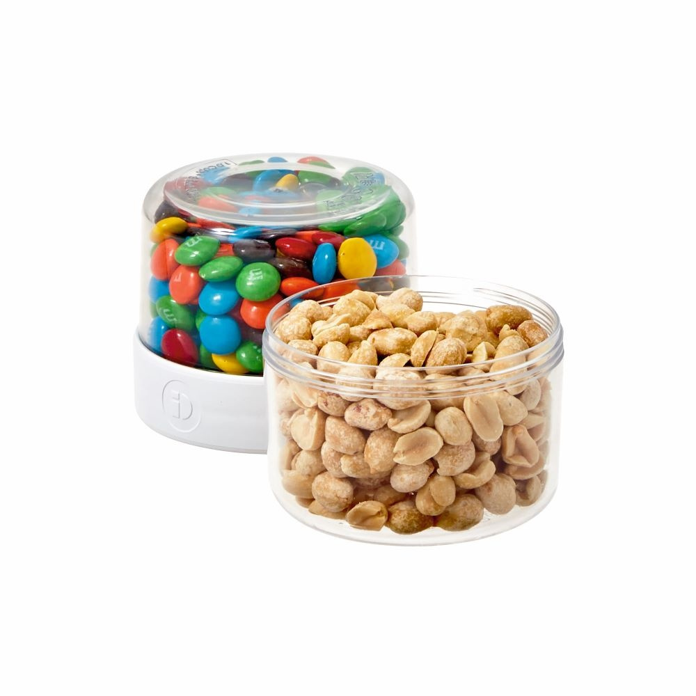 Container, iD FRESH STACK N\' SNACK SMALL, Ø 9,5 x H 12 cm, Clear / White in the group Storage / Kitchen storage / Food containers / SmartStore food containers at SmartaSaker.se (42187)