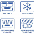 Lunch box, Two parts, 1 liter, KLIP IT SPLIT, Clear / Dark Blue Lunch box, Two parts, 1 liter, KLIP IT SPLIT, Clear / Dark Blue