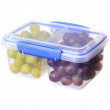 Lunch box, Two parts, 1 L, KLIP IT SPLIT, Clear / White Lunch box, Two parts, 1 L, KLIP IT SPLIT, Clear / White