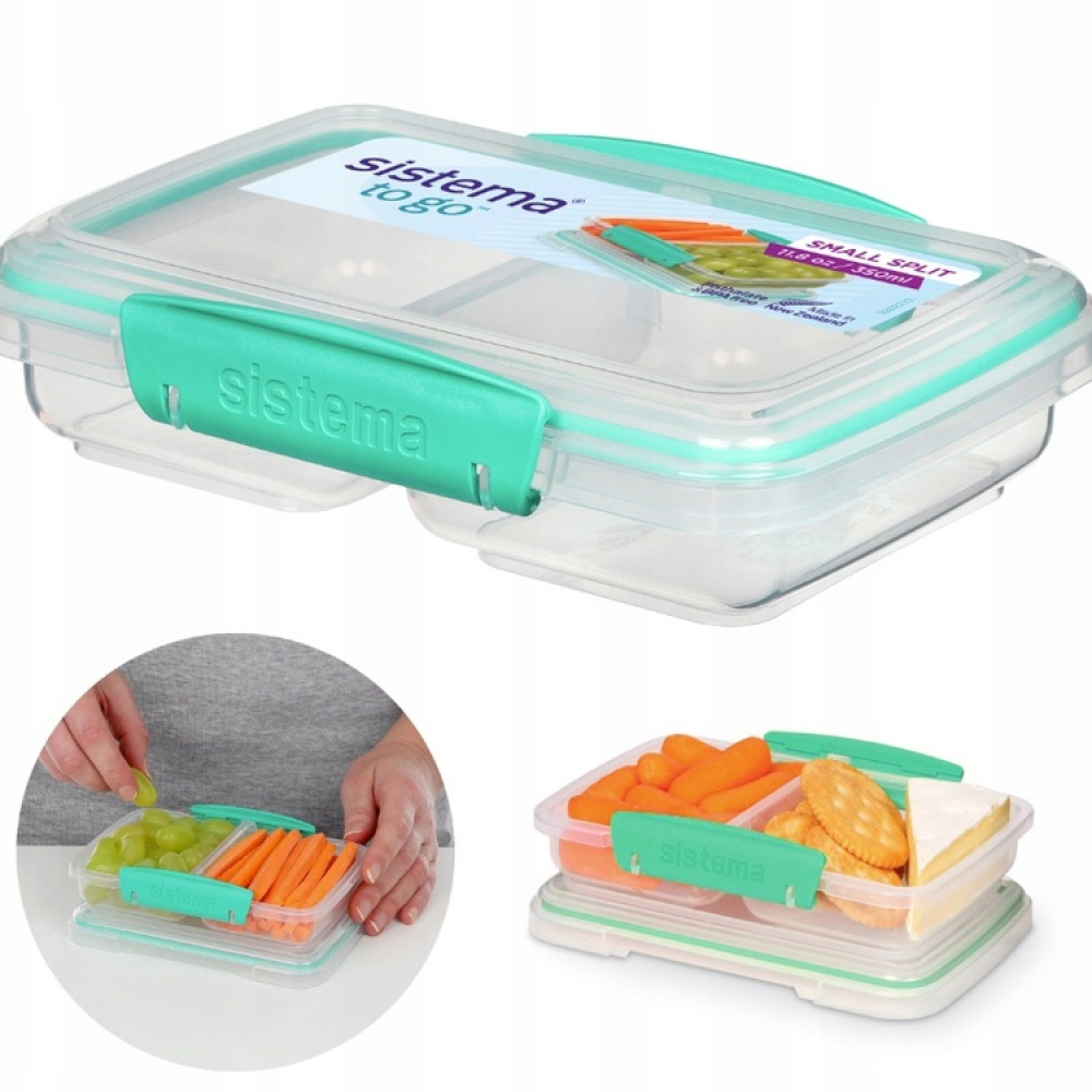 Lunch box, Two parts, 350 ML, KLIP IT SMALL SPLIT TO GO in the group Storage / Kitchen storage / Food containers / SmartStore food containers at SmartaSaker.se (42191)