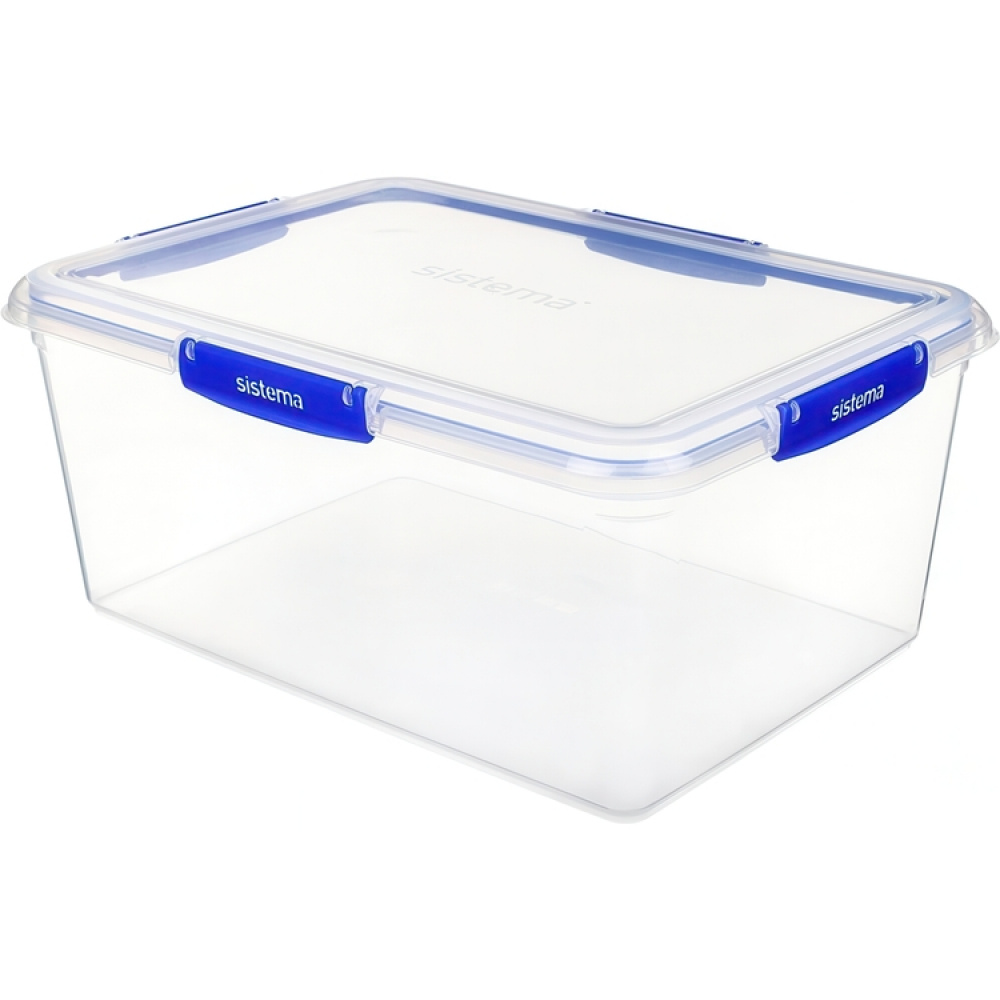 Container, XXXL ,10 L, KLIP IT PLUS RECTANGLE, 35,7 x 26 x H 11,7 cm, Clear / Blue in the group Storage / Kitchen storage / Storage jars at SmartaSaker.se (42195)
