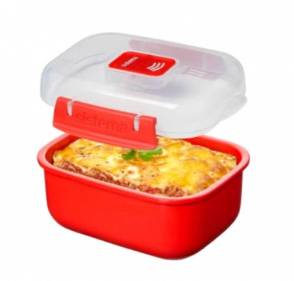 Lunch boxes, Set with 3, MICROWAVE HEAT & EAT PACK, Red in the group Storage / Kitchen storage / Food containers / SmartStore food containers at SmartaSaker.se (42199)