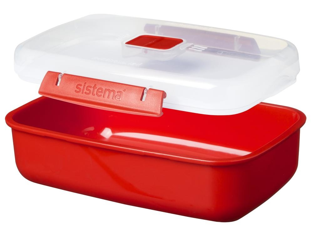 Lunch boxes, Set with 3, MICROWAVE HEAT & EAT PACK, Red in the group Storage / Kitchen storage / Food containers / SmartStore food containers at SmartaSaker.se (42199)