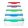 Food Storage boxes, Set of 5, SISTEMA NEST IT LARGE, Clear / Assorted Food Storage boxes, Set of 5, SISTEMA NEST IT LARGE, Clear / Assorted