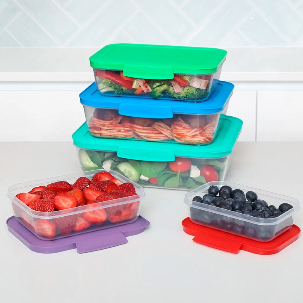 Food Storage boxes, Set of 5, SISTEMA NEST IT LARGE, Clear / Assorted in the group Storage at SmartaSaker.se (42203)