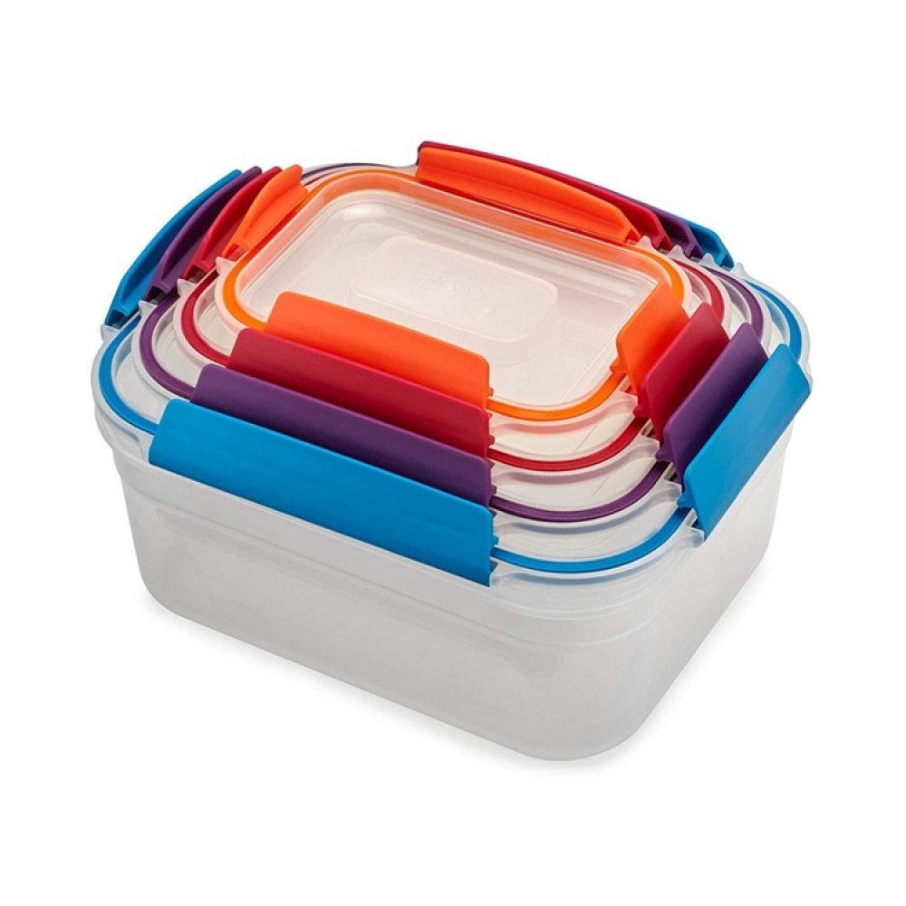 Lunch boxes, Set with 4, NEST LOCK CONTAINERS, Large, Joseph Joseph, Assorted in the group Storage / Kitchen storage / Food containers at SmartaSaker.se (42206)