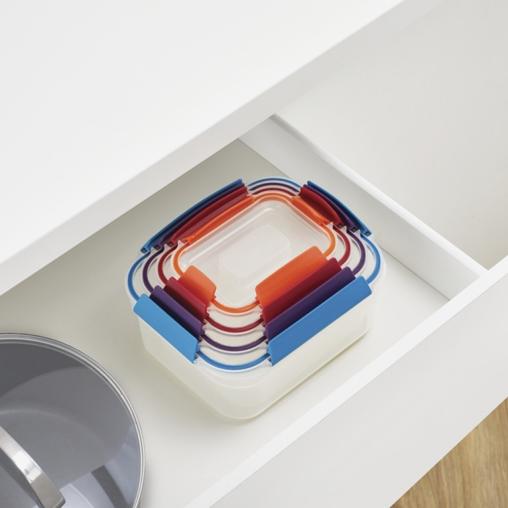 Lunch boxes, Set with 4, NEST LOCK CONTAINERS, Large, Joseph Joseph, Assorted in the group Storage / Kitchen storage / Food containers at SmartaSaker.se (42206)