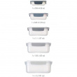 Food Containers, Set with 5, NEST LOCK, Joseph Joseph, Sky Blue Food Containers, Set with 5, NEST LOCK, Joseph Joseph, Sky Blue