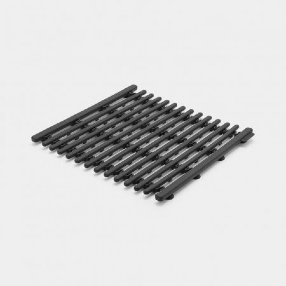 Sink Mat, Silicone, BRABANTIA , 30 x 30 - 45 cm, Dark grey in the group Storage / Kitchen storage / Dish racks and sink accessories at SmartaSaker.se (42210)