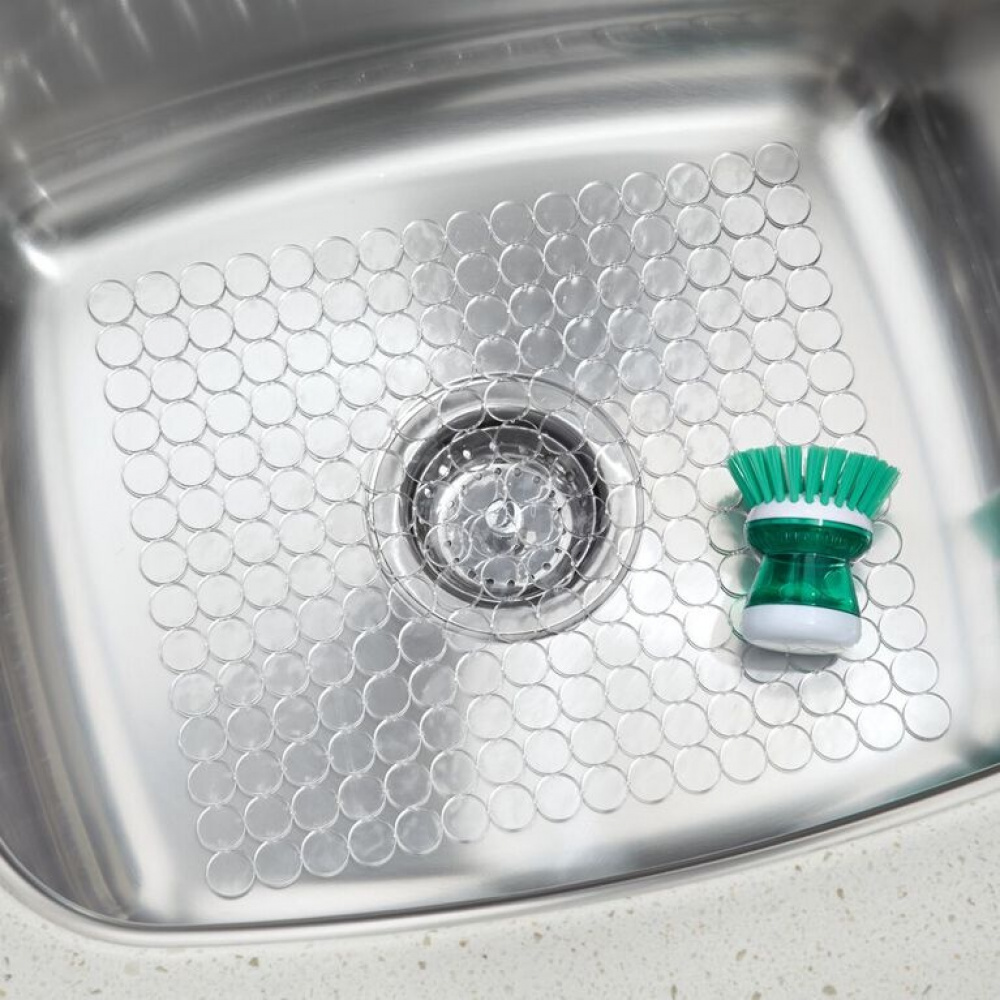 Sink Mat, CRYSTAL SQUARE SINK MAT, 27 x 31 cm, Clear in the group Storage / Kitchen storage / Dish racks and sink accessories at SmartaSaker.se (42212)