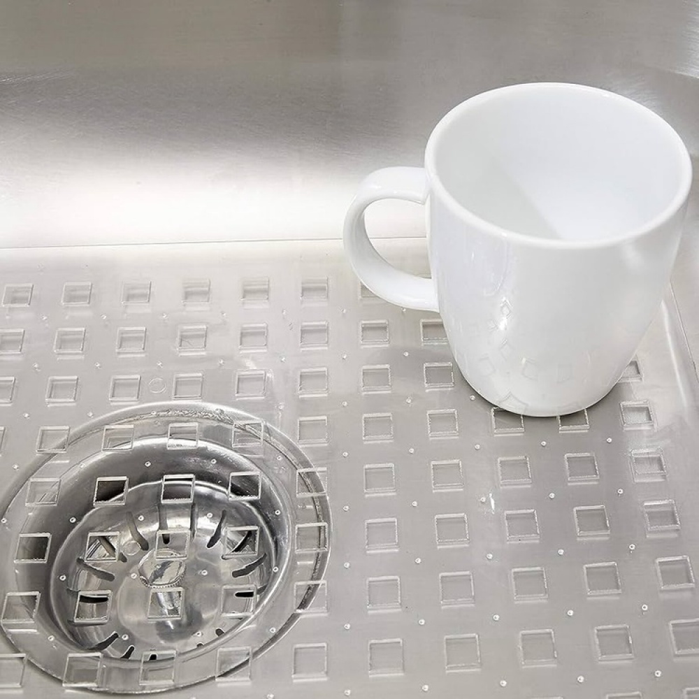 Sink Mat, iDESIGN LARGE SINK MAT, 41x 32 cm, Clear in the group Storage / Kitchen storage / Dish racks and sink accessories at SmartaSaker.se (42215)