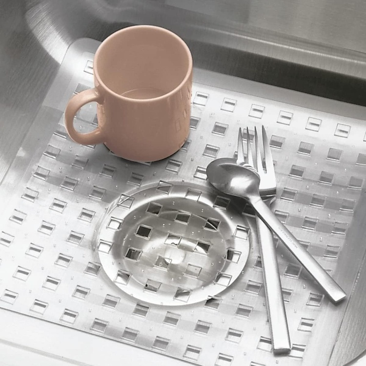 Sink Mat, iDESIGN SQUARE SINK MAT, 28 x 32 cm in the group Storage / Kitchen storage / Dish racks and sink accessories at SmartaSaker.se (42216)