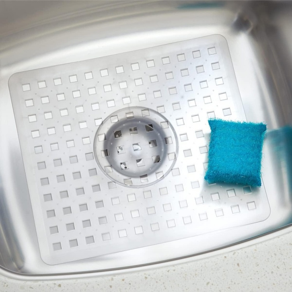 Sink Mat, iDESIGN SQUARE SINK MAT, 28 x 32 cm in the group Storage / Kitchen storage / Dish racks and sink accessories at SmartaSaker.se (42216)