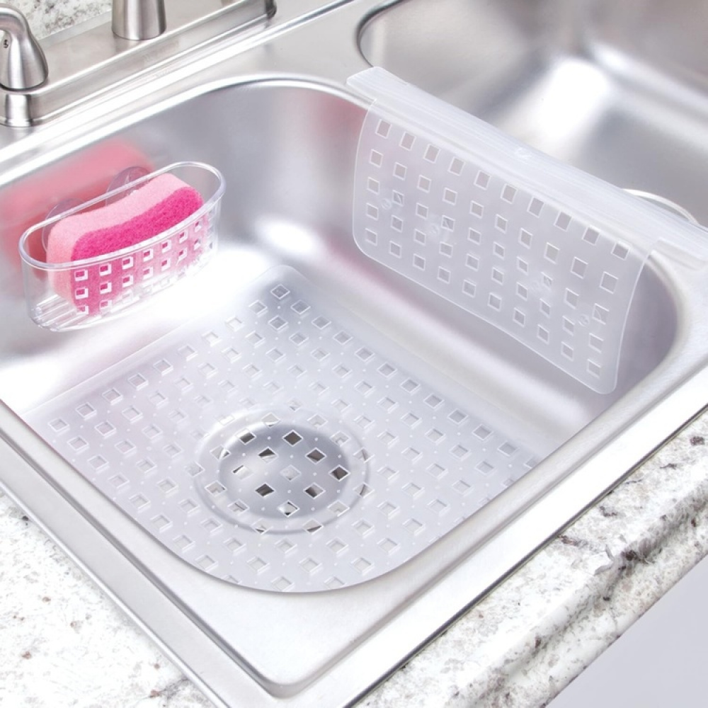 Sink Mat, iDESIGN SQUARE SINK MAT, 28 x 32 cm in the group Storage / Kitchen storage / Dish racks and sink accessories at SmartaSaker.se (42216)
