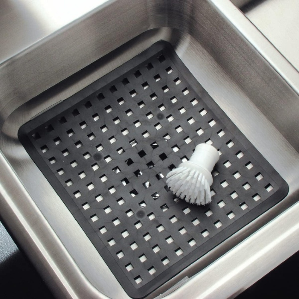 Sink Mat, iDESIGN SQUARE SINK MAT, 28 x 32 cm in the group Storage / Kitchen storage / Dish racks and sink accessories at SmartaSaker.se (42216)