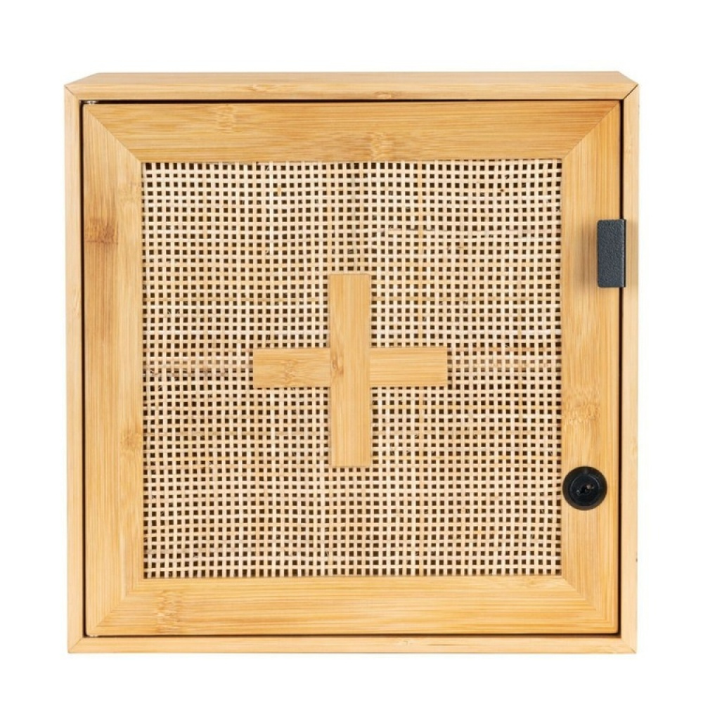 Medicine cabinet in Bamboo, Lockable, ALLEGRE, 30 x 19,5 x H 30 cm, Nature in the group Storage / Bathroom storage at SmartaSaker.se (42217)