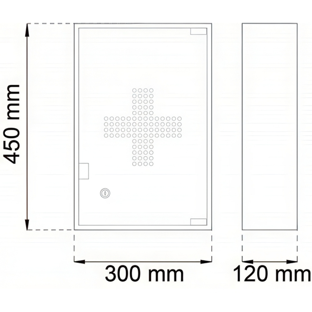 Medicine cabinet in metal, lockable, CURE, 30 x 12 x H 45 cm, White in the group Storage at SmartaSaker.se (42220)