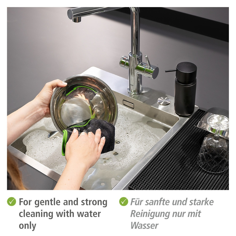 Microfiber cloths for coarse dirt, Set of 2, OUTDOOR, 30 x 30 cm, Black in the group Storage / Cleaning and waste sorting / Cloths and brushes at SmartaSaker.se (42228)