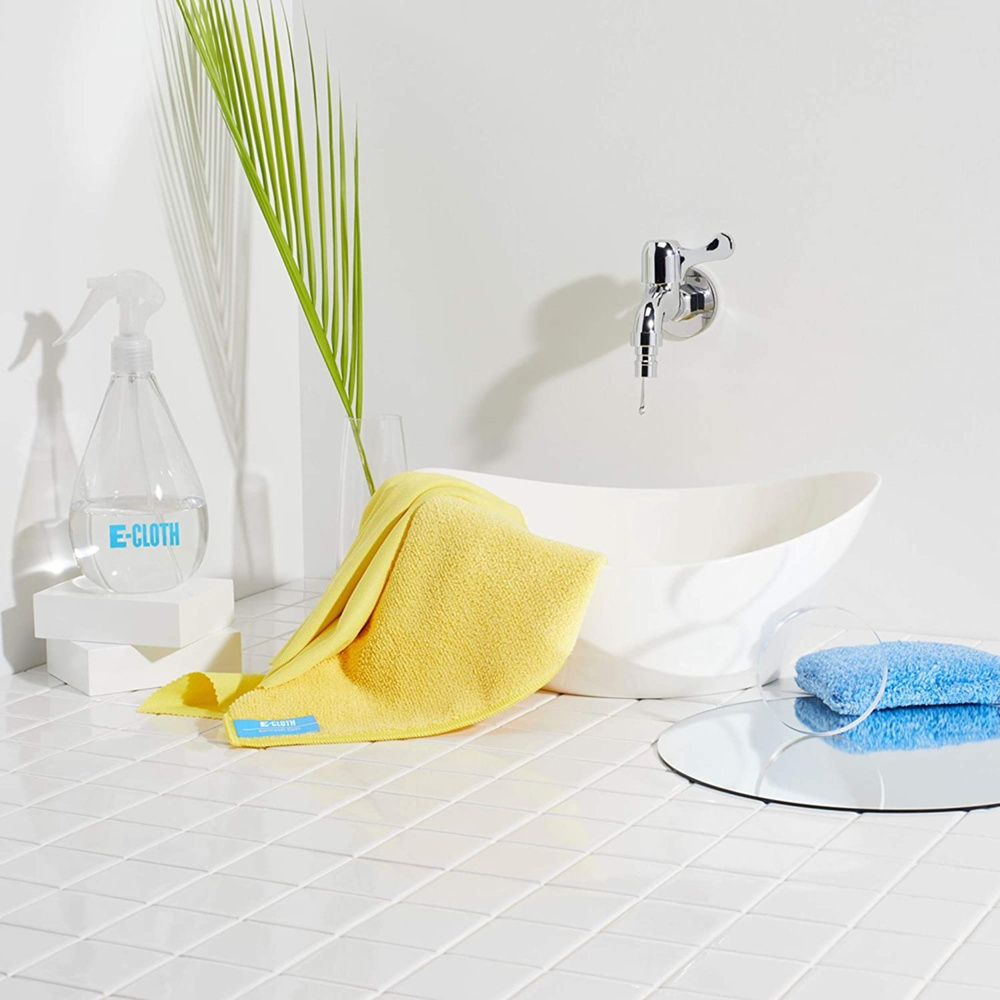 Microfibre Cloths, Set of 2, BATHROOM CLEANING CLOTHS, Yellow in the group Storage / Cleaning and waste sorting / Cloths and brushes at SmartaSaker.se (42230)