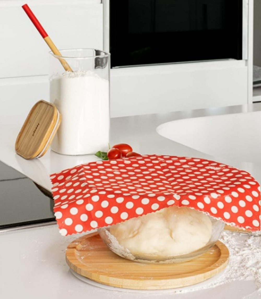 Eco Friendly wraps, Set of 3, Reusable, BEEWAX, Red / Yellow / Pink in the group Storage / Kitchen storage at SmartaSaker.se (42234)