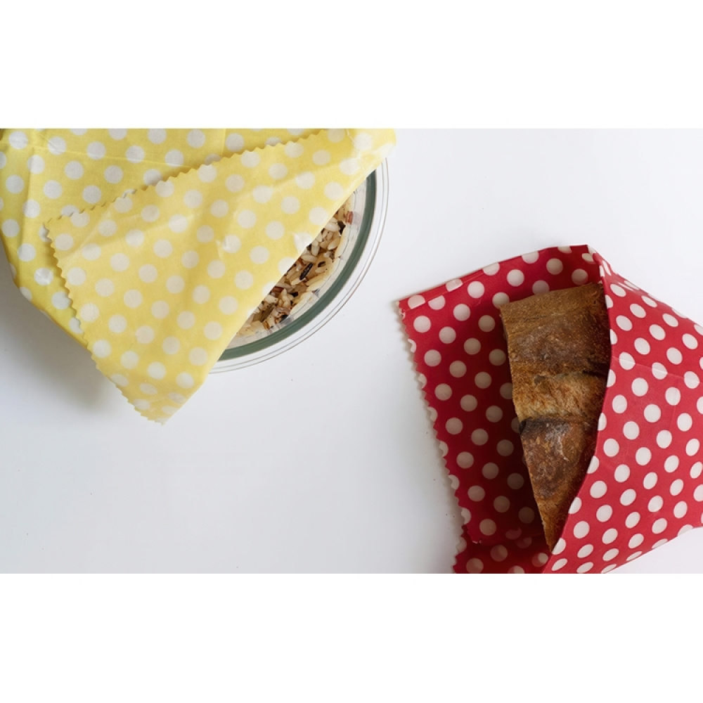 Eco Friendly wraps, Set of 3, Reusable, BEEWAX, Red / Yellow / Pink in the group Storage / Kitchen storage at SmartaSaker.se (42234)