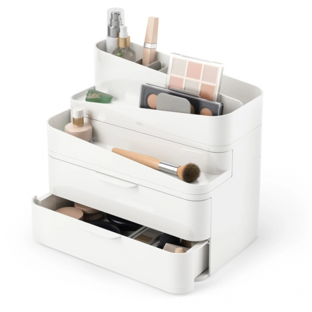 Cosmetic Organiser, UMBRA LARGE GLAM MAKE UP, White / Grey in the group Storage / Bathroom storage / Makeup storage at SmartaSaker.se (42236)