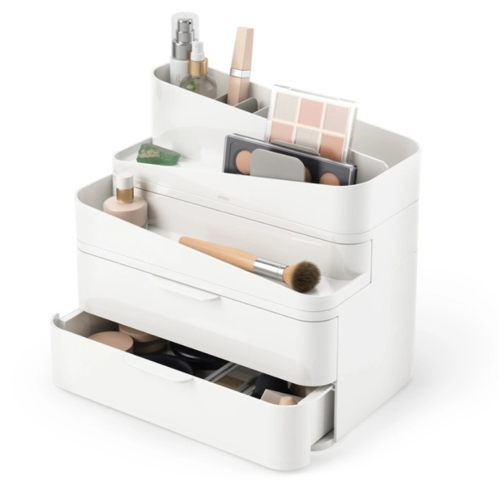Cosmetic Organiser, UMBRA LARGE GLAM MAKE UP, White / Grey in the group Storage / Bathroom storage / Makeup storage at SmartaSaker.se (42236)