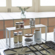 Mini extra shelf, TOSCA KITCHEN RACK WIDE, 40 x 12 x H 15.5 cm, Yamazaki, White / Wood Mini extra shelf, TOSCA KITCHEN RACK WIDE, 40 x 12 x H 15.5 cm, Yamazaki, White / Wood