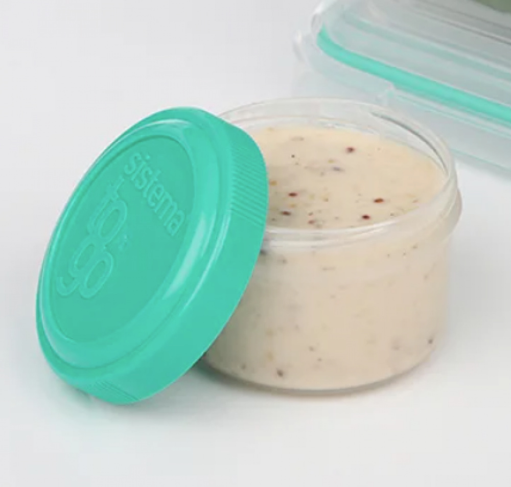 Mini pots for dressing, Set of 4, SISTEMA TO GO, 35 ml, Assorted in the group Storage / Kitchen storage / Food containers / Sistema food containers at SmartaSaker.se (42242)