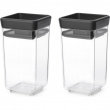 Canisters Set of 2, 0,15L, TASTY+ MINI, Brabantia, Clear / Dark Grey Canisters Set of 2, 0,15L, TASTY+ MINI, Brabantia, Clear / Dark Grey