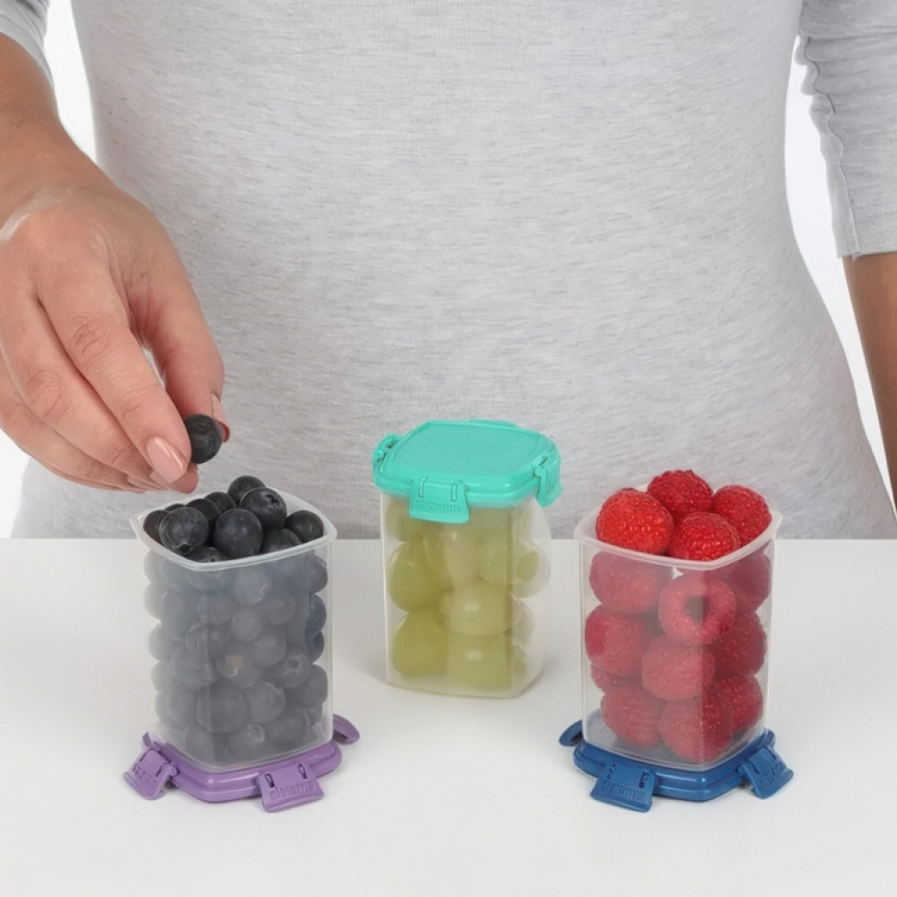 Mini containers, Set of 3, 138 ml, MEDIUM KNICK KNACK TO GO, Mix in the group Storage / Kitchen storage / Food containers at SmartaSaker.se (42245)