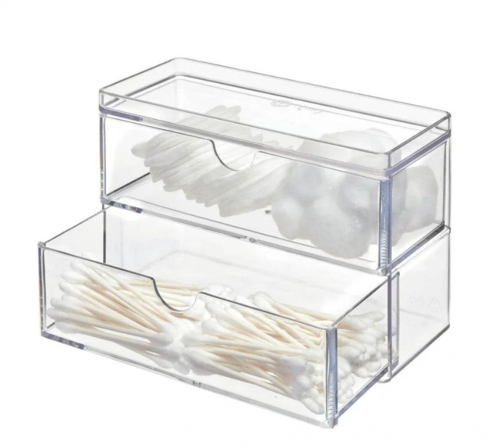 Pull-out drawers, THE HOME EDIT MINI 2-DRAWER ORGANIZER , 17,8 x 8,3 x H 11,4 cm, Klar in the group Storage / Bathroom storage at SmartaSaker.se (42247)
