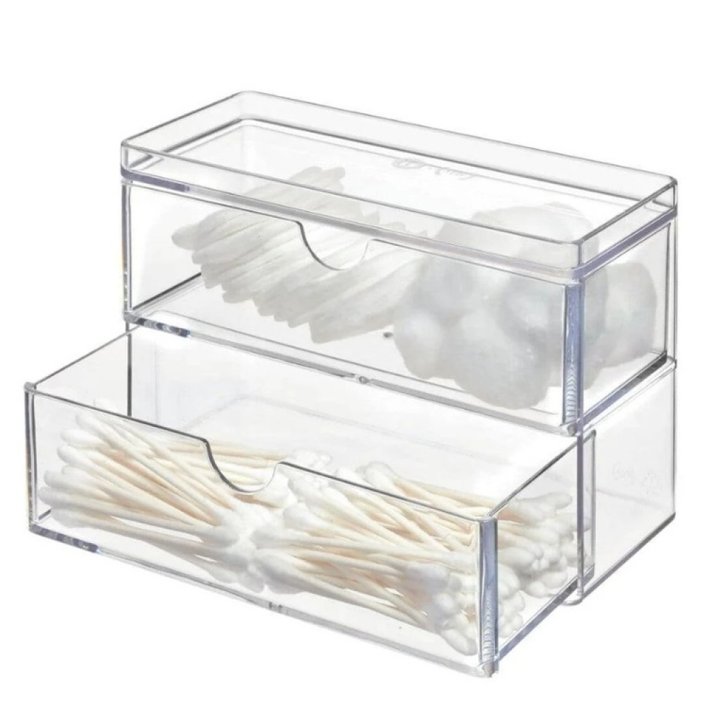 Pull-out drawers, THE HOME EDIT MINI 2-DRAWER ORGANIZER , 17,8 x 8,3 x H 11,4 cm, Klar in the group Storage / Bathroom storage at SmartaSaker.se (42247)