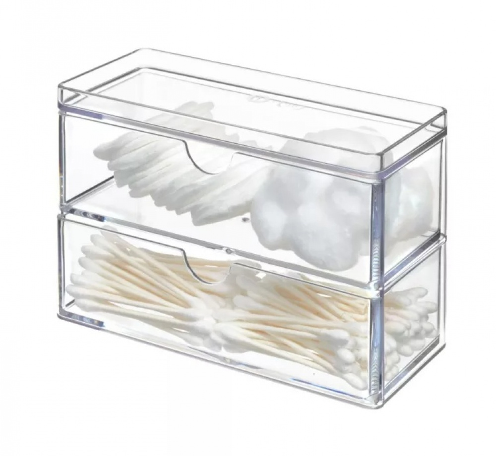 Pull-out drawers, THE HOME EDIT MINI 2-DRAWER ORGANIZER , 17,8 x 8,3 x H 11,4 cm, Klar in the group Storage / Bathroom storage at SmartaSaker.se (42247)