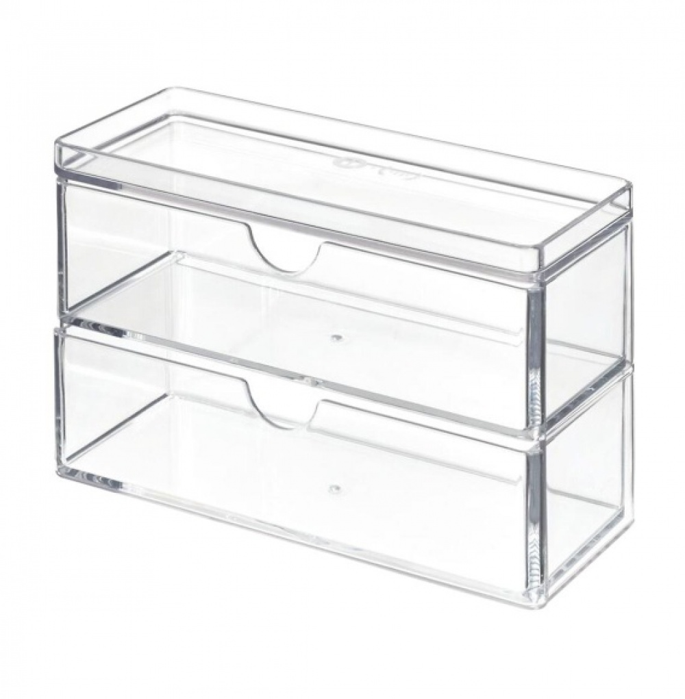 Pull-out drawers, THE HOME EDIT MINI 2-DRAWER ORGANIZER , 17,8 x 8,3 x H 11,4 cm, Klar in the group Storage / Bathroom storage at SmartaSaker.se (42247)