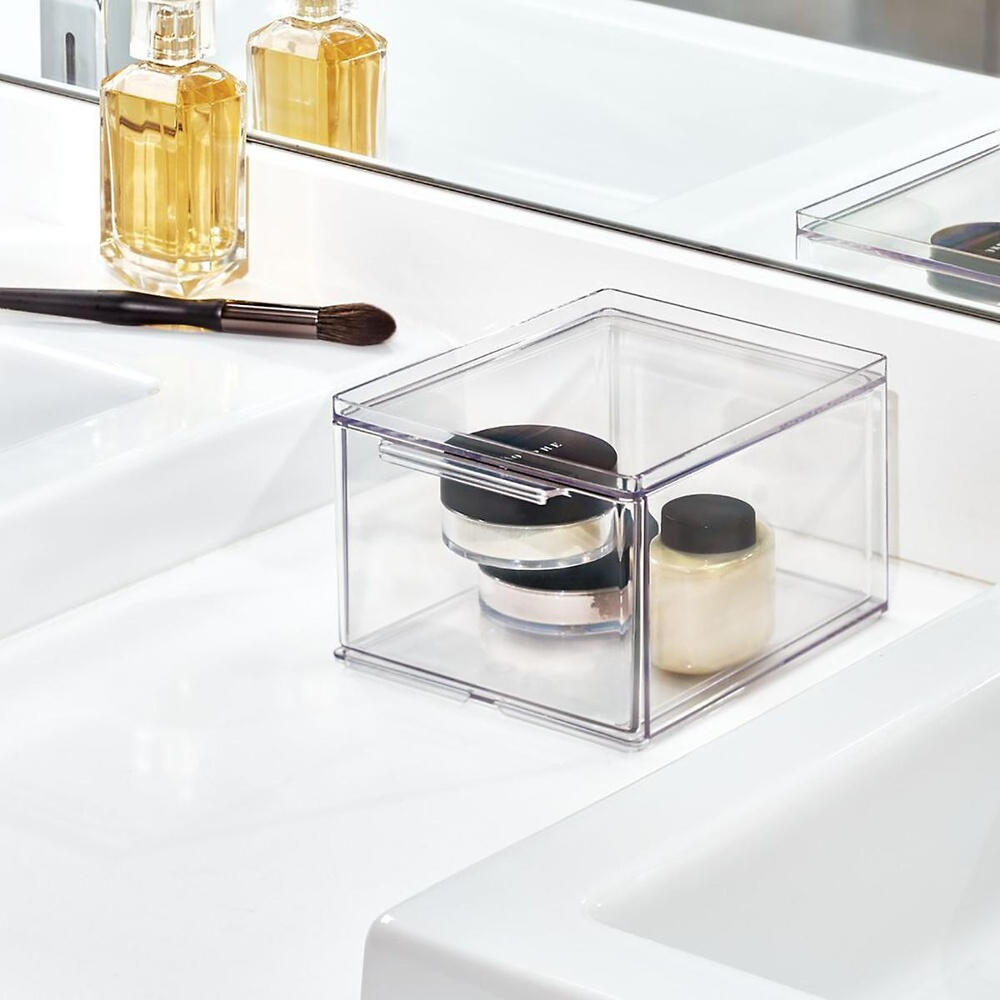 Drawer, Large High, THE HOME EDIT SMALL ALL-PURPOSE DRAWER, 13,3 x 17,8 x H 10,8 cm, Transparent in the group Storage / Bathroom storage at SmartaSaker.se (42256)