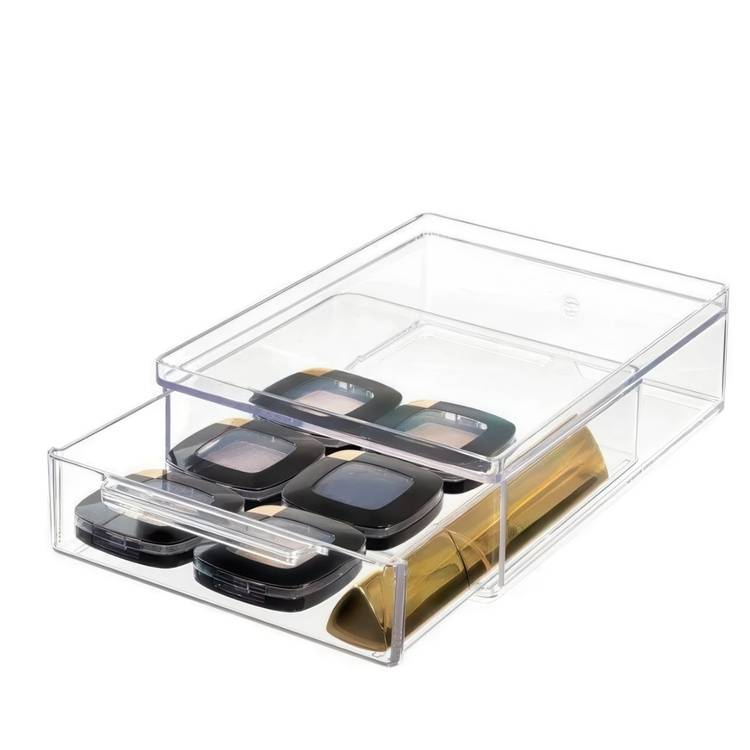 Drawer, Small, Shallow, THE HOME EDIT ALL-PURPOSE DRAWER , 13,3 x 17,8 x H 5,1 cm, Clear in the group Storage / Bathroom storage / Makeup storage at SmartaSaker.se (42257)