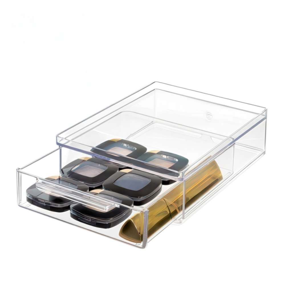 Drawer, Small, Shallow, THE HOME EDIT ALL-PURPOSE DRAWER , 13,3 x 17,8 x H 5,1 cm, Clear in the group Storage / Bathroom storage / Makeup storage at SmartaSaker.se (42257)