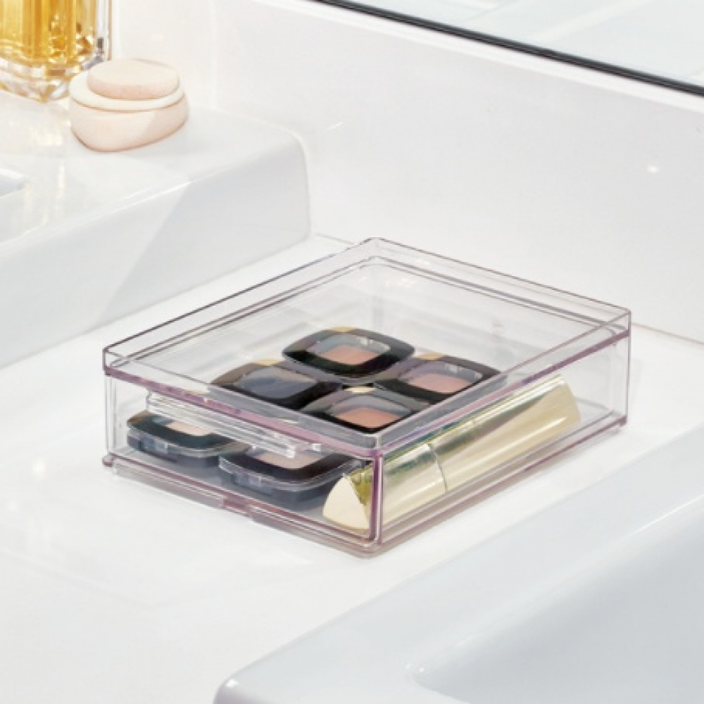 Drawer, Small, Shallow, THE HOME EDIT ALL-PURPOSE DRAWER , 13,3 x 17,8 x H 5,1 cm, Clear in the group Storage / Bathroom storage / Makeup storage at SmartaSaker.se (42257)