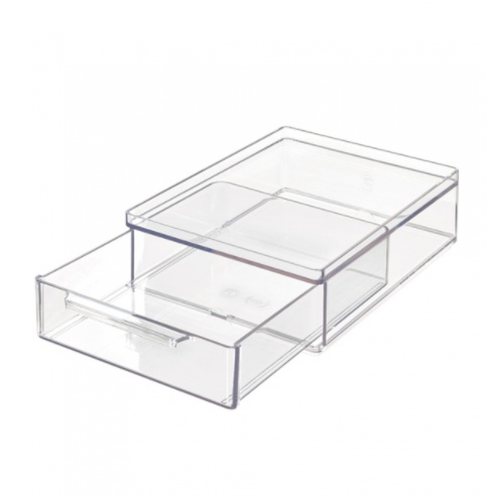 Drawer, Small, Shallow, THE HOME EDIT ALL-PURPOSE DRAWER , 13,3 x 17,8 x H 5,1 cm, Clear in the group Storage / Bathroom storage / Makeup storage at SmartaSaker.se (42257)