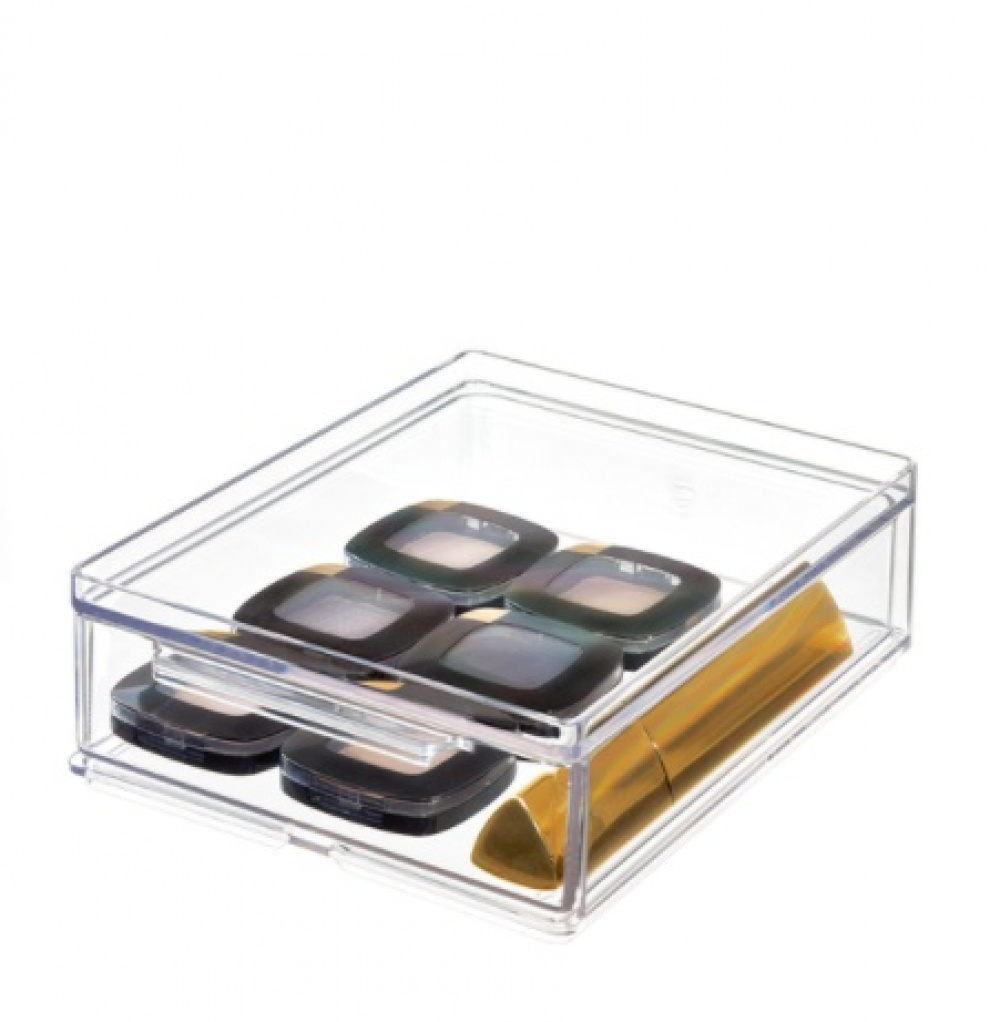 Drawer, Small, Shallow, THE HOME EDIT ALL-PURPOSE DRAWER , 13,3 x 17,8 x H 5,1 cm, Clear in the group Storage / Bathroom storage / Makeup storage at SmartaSaker.se (42257)