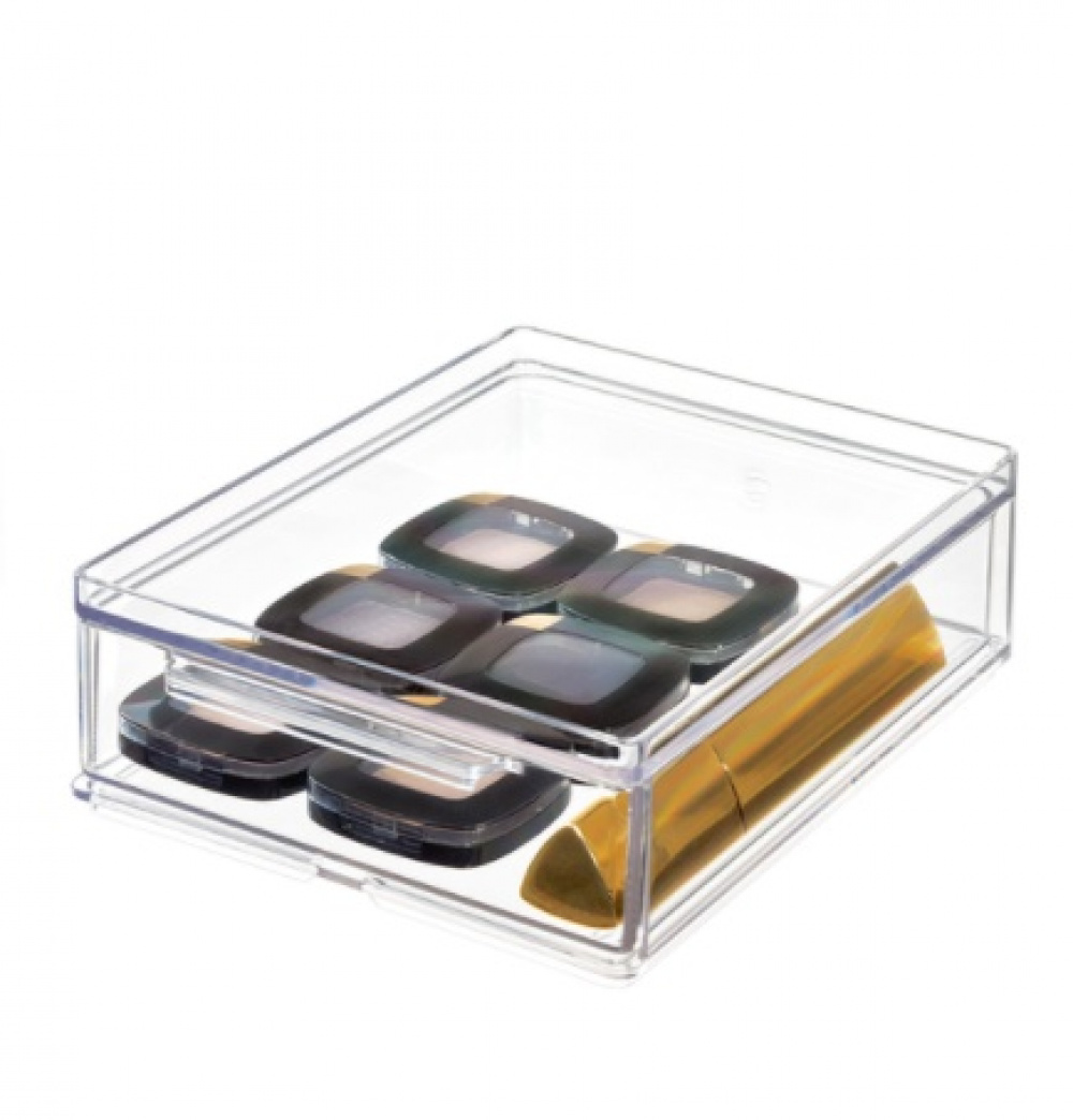 Drawer, Small, Shallow, THE HOME EDIT ALL-PURPOSE DRAWER , 13,3 x 17,8 x H 5,1 cm, Clear in the group Storage / Bathroom storage / Makeup storage at SmartaSaker.se (42257)
